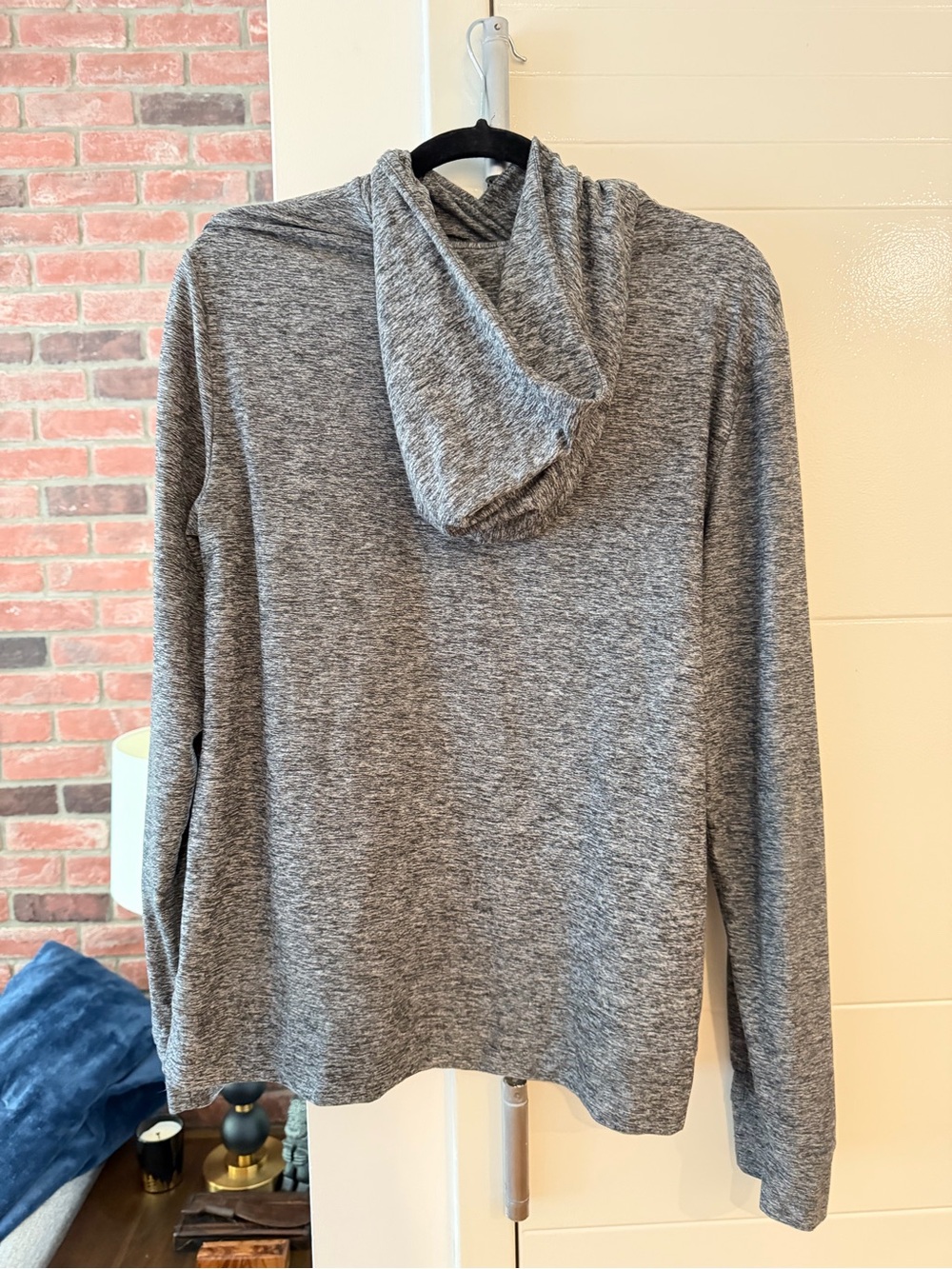 Outdoor Voices Men's Gray Hooded Sweater - Lightweight Pullover - Size S View 2